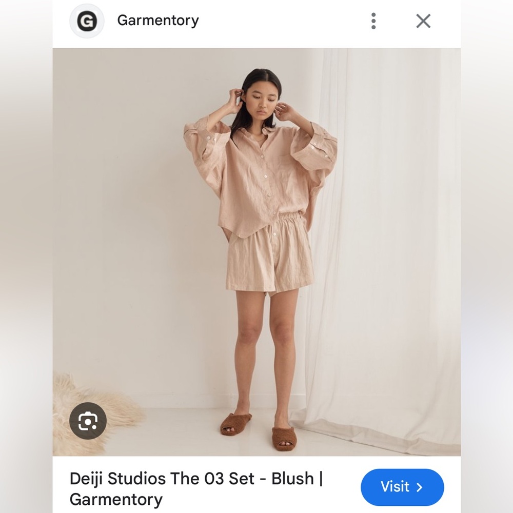 Deiji Studios blush shorts